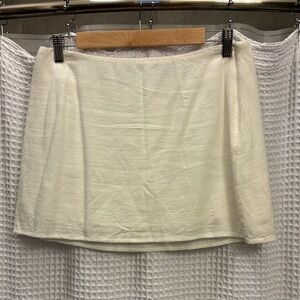 Princess Polly Cream Linen Mini Skirt